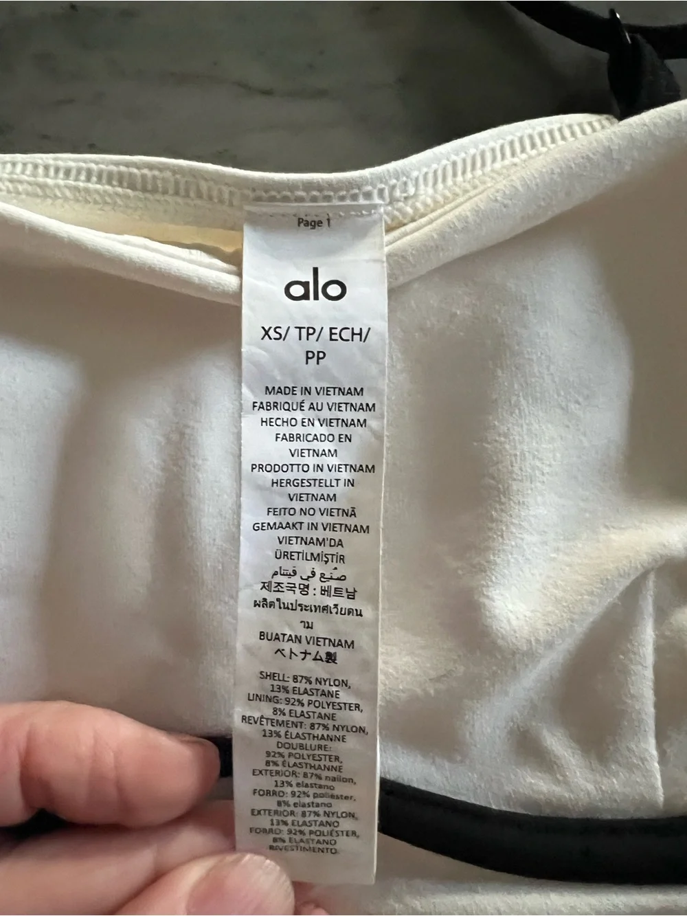ALO Yoga cream bandeau